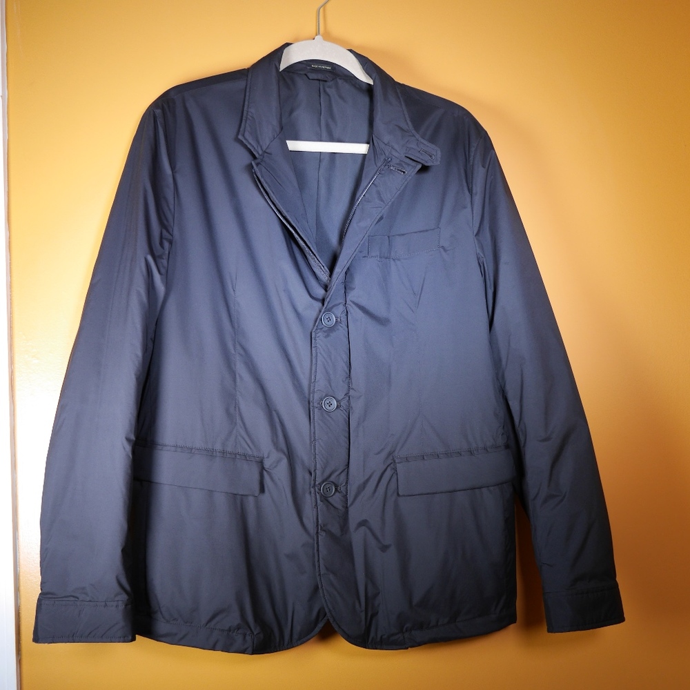 Massimo Dutti Black Slim Fit Technical Blazer